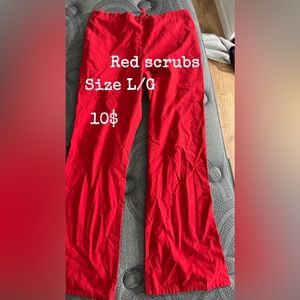 Red nurse scrubs